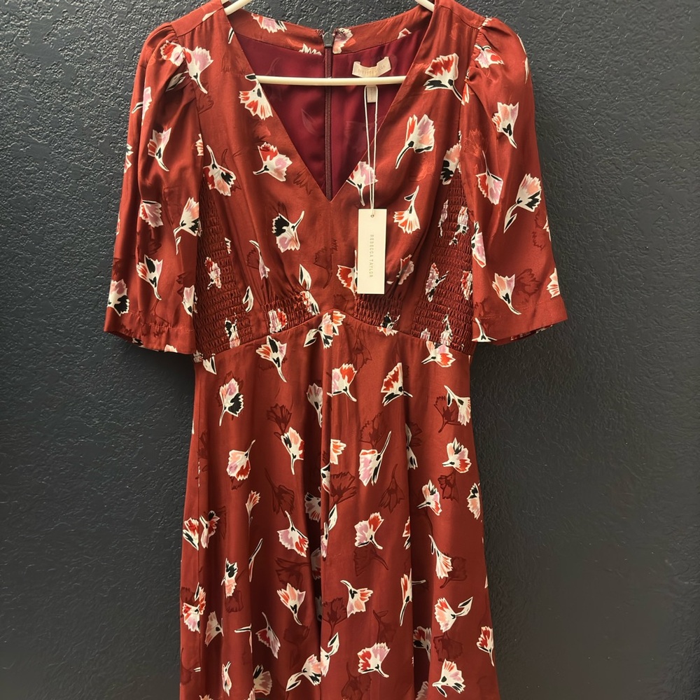 Floral Red Dress